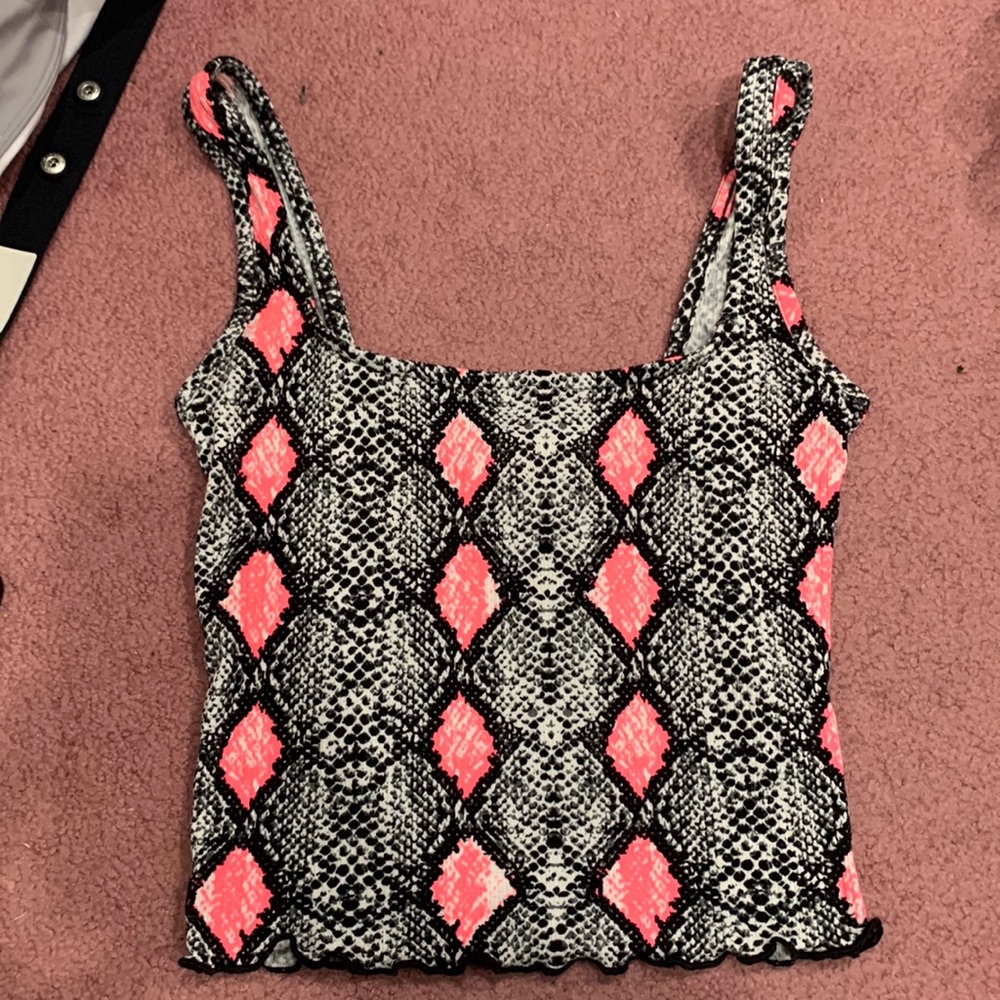 Snake print tank top